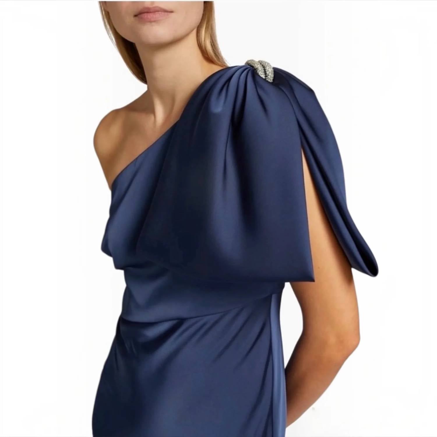 Sachin & Babi - Aubrey One-shoulder Satin Gown