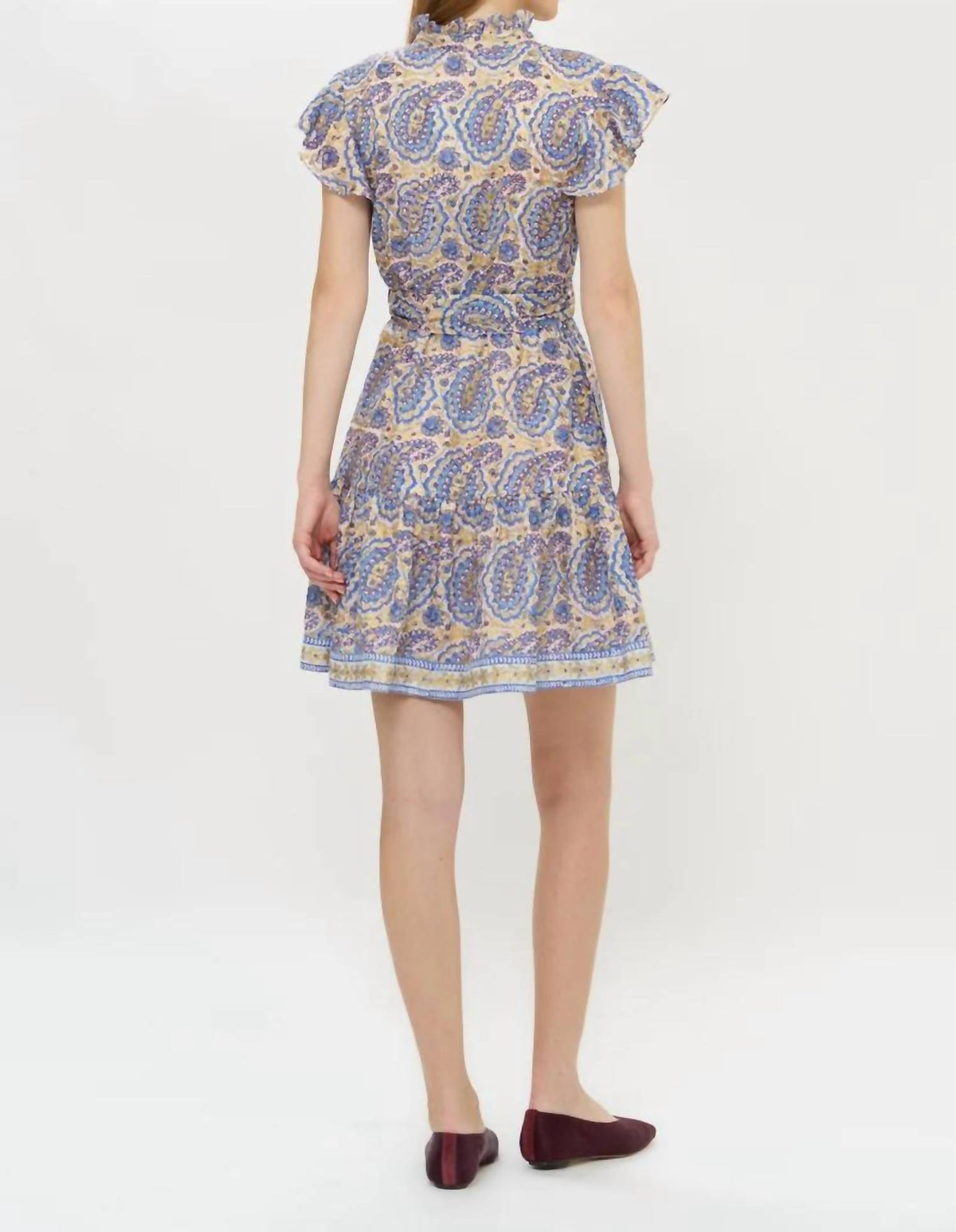 Oliphant - Ruffle Collar Button Mini Dress
