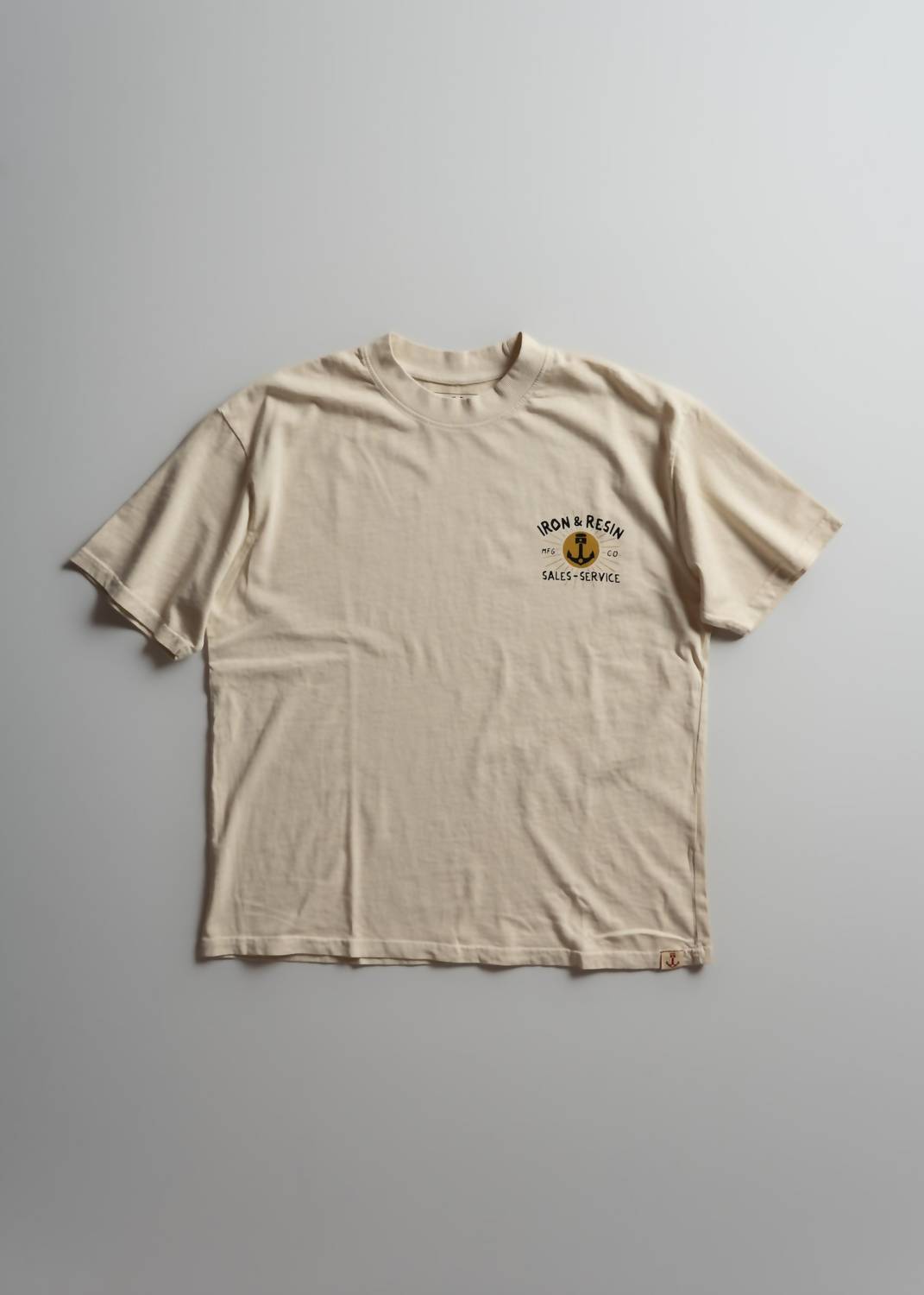 Iron & Resin Men's Sales And Service Tee in natural - men's t-shirt