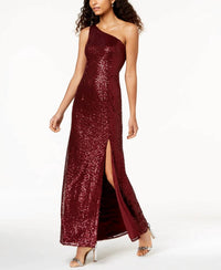 Adrianna Papell - Sequined One Shoulder Gown