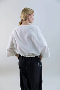Psophia - Muted Peony Study Oversized Drawstring Top