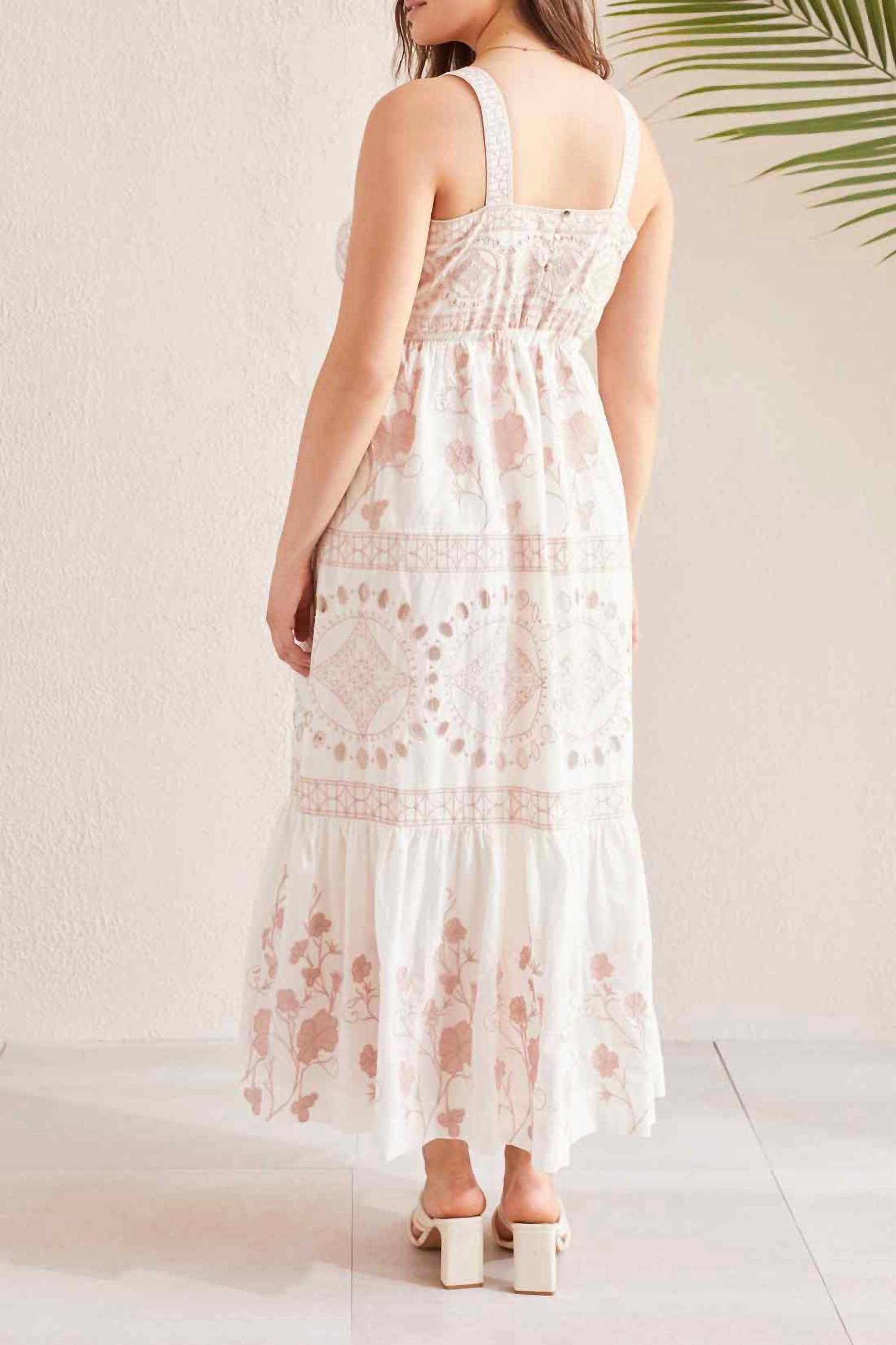 Tribal - Sleeveless Square Neck Maxi Dress