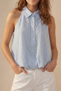 Q2 - Embroidered Polka Dot Blouse
