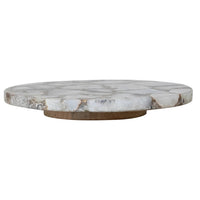 Creative Co-Op - Natural Agate Lazy Susan with Mango Wood Base