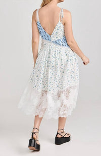 Lil Lemons By For Love And Lemons - Colby Patchwork Midi Dress
