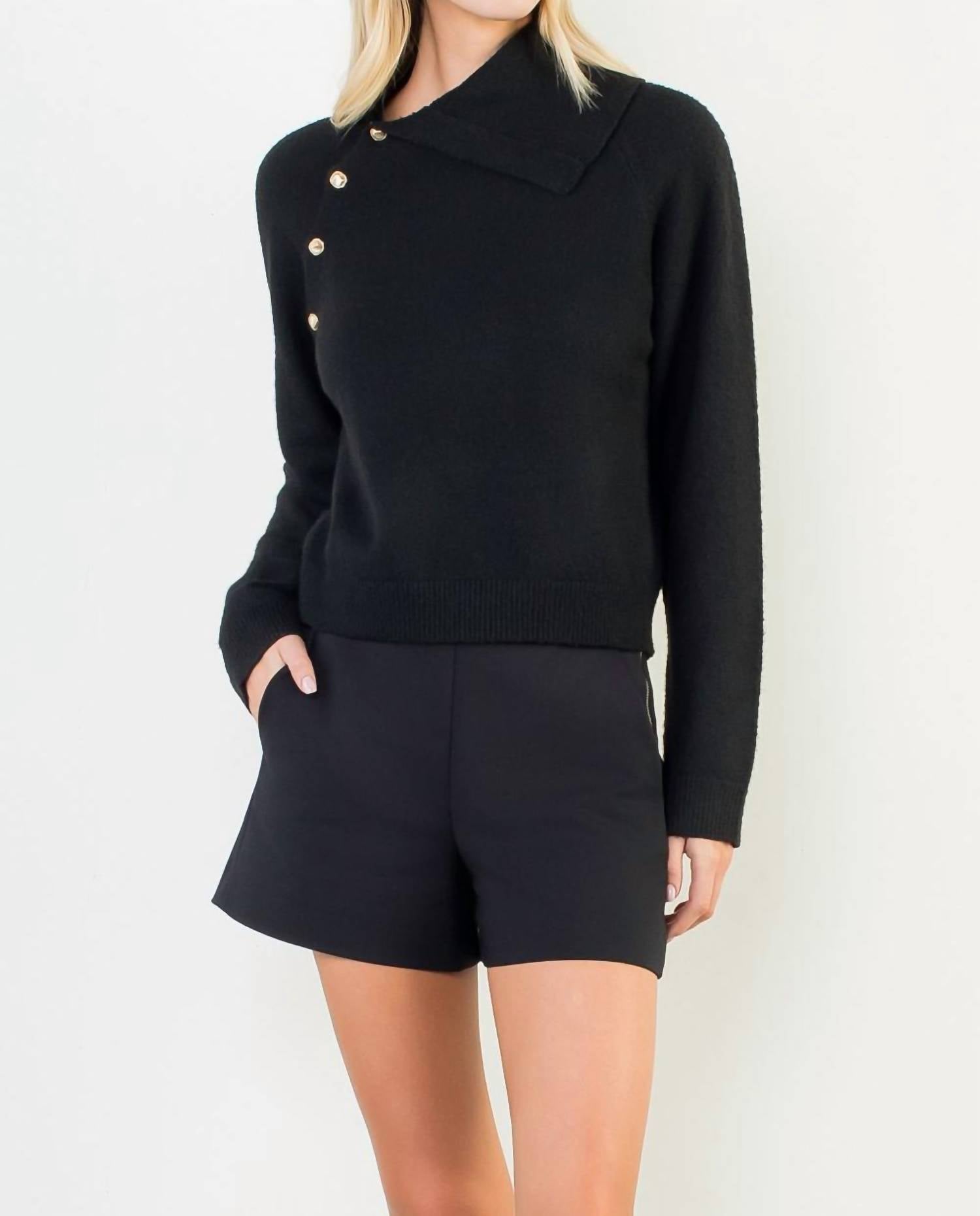 Thml - Split Neck Knit Sweater