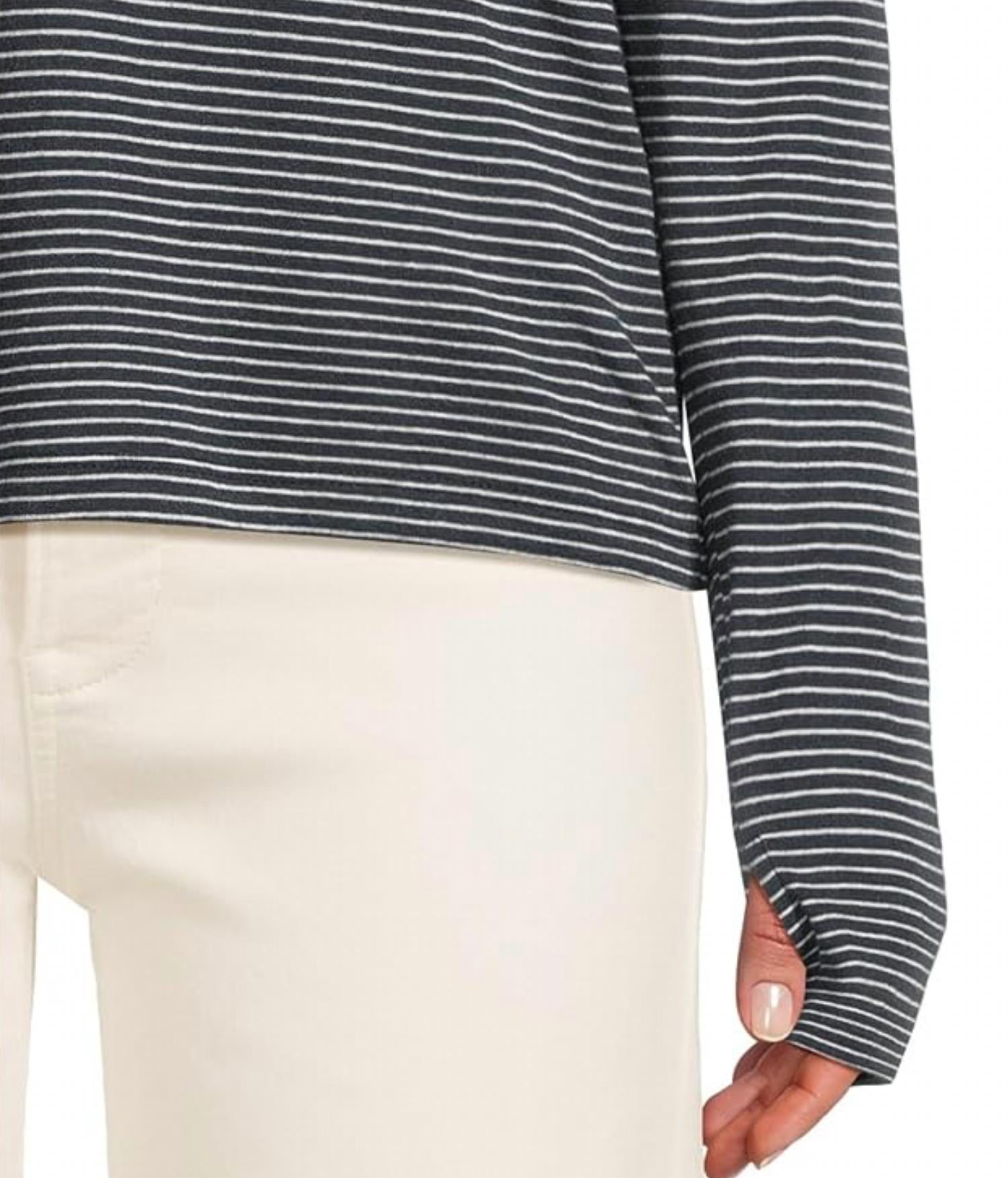 Faherty Feather Cloud Turtle Neck Sweater in cream eclipse - women's sweater - alternate view