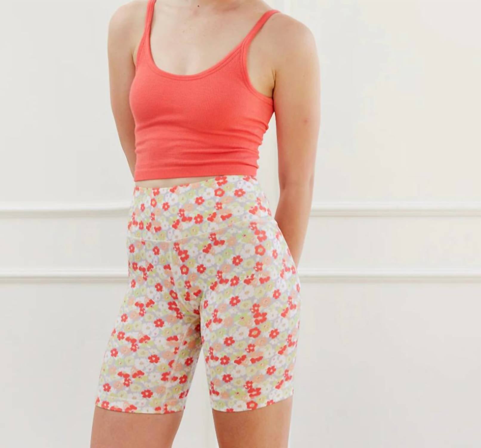Cream Yoga - Harper Print Biker Shorts 8"