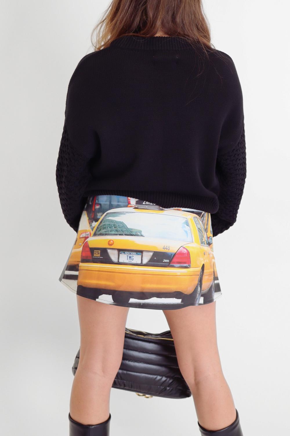 Tyler McGillivary Camilla Mini Skirt in yellow - women's skirt - detail view