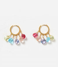 Native Gem - Women's Gemstone Huggie Earrings