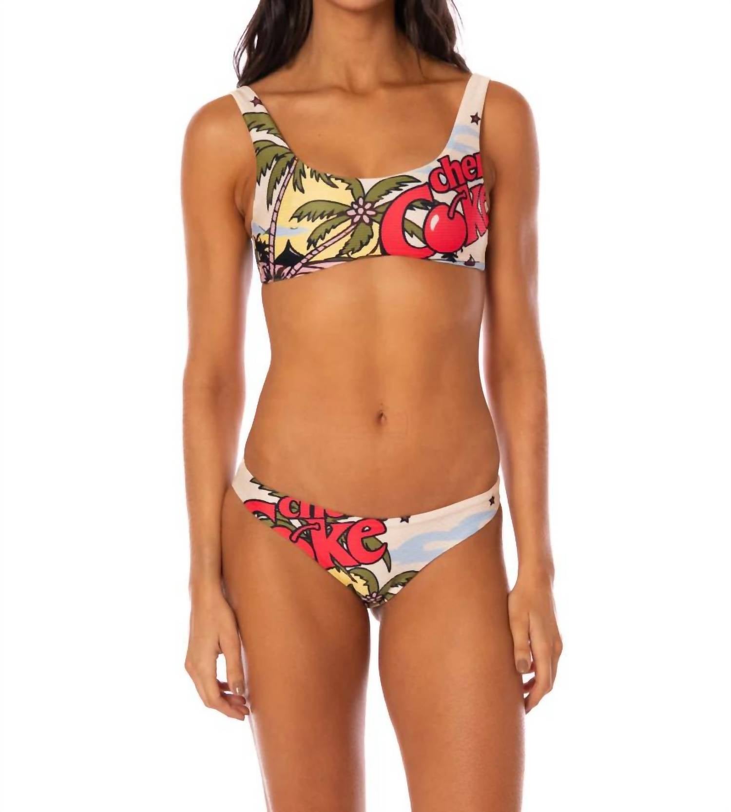 MAAJI Isla Vibes Gwen Classic Bralette Bikini Top in cherry red - women's swimwear