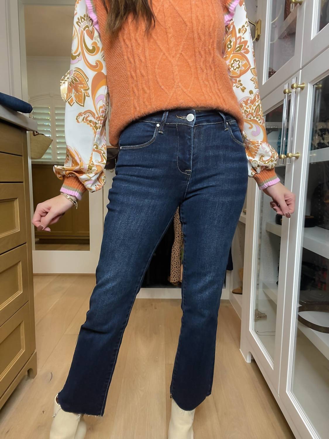 Risen - Salem Mid Rise Straight Leg Jeans