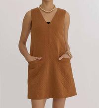 Entro - Women's Button Quilted Dress