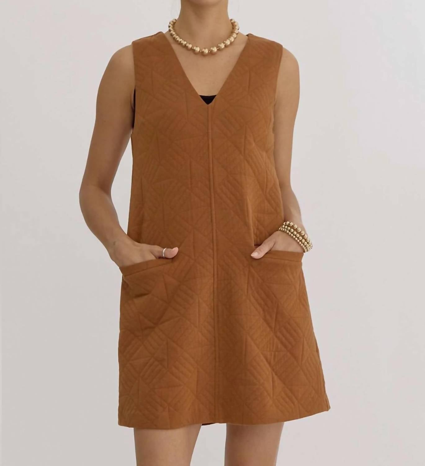Entro - Women's Button Quilted Dress