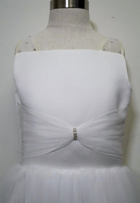 Tha Canadian Profile - Girl's Tulle And Satin With Double Ruffle Skirt Communion Dress