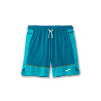 BROOKS Men's High Point 7" 2-in-1 Running Short in 1 running short in hyper blue mist pacific - men's shorts - view 8