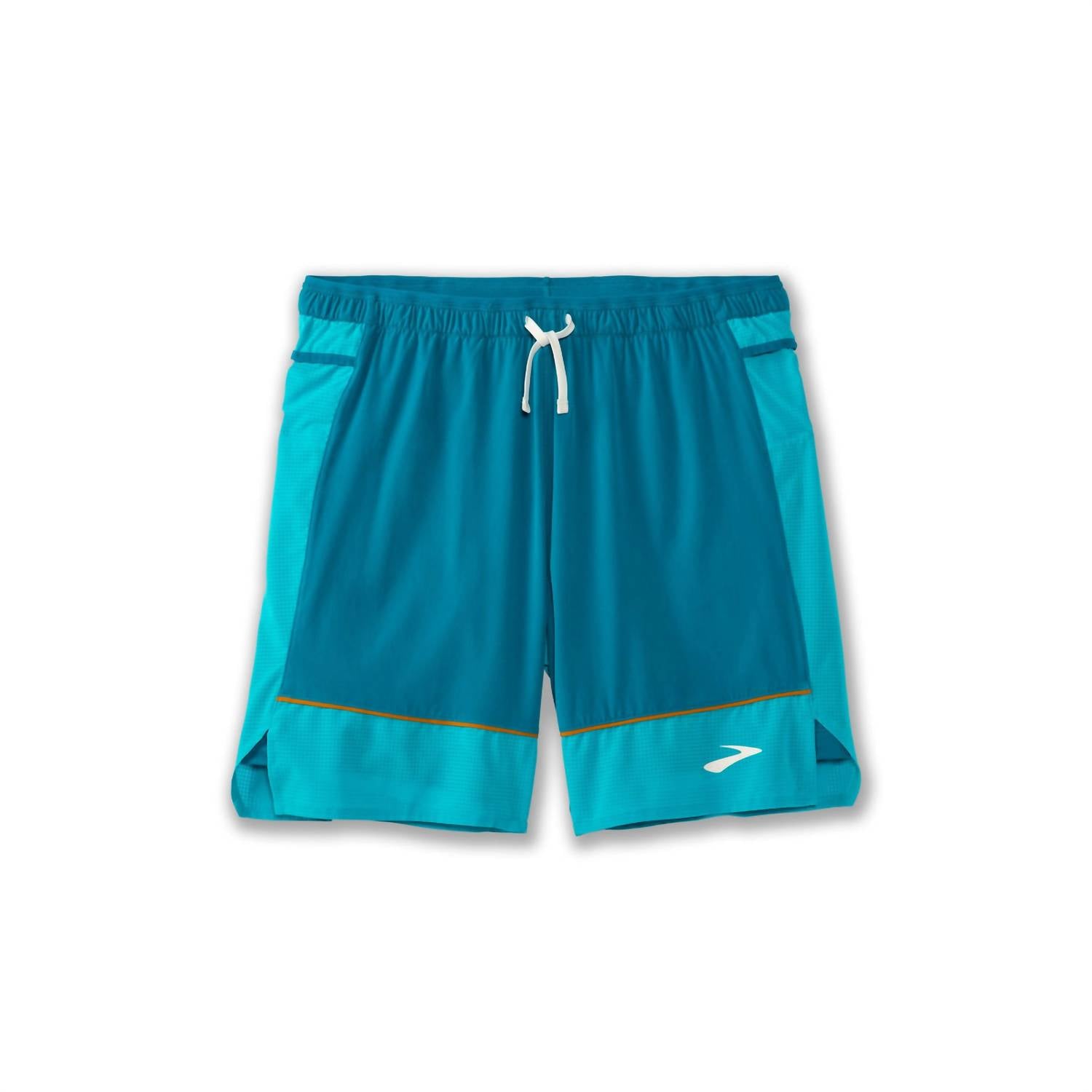 BROOKS Men's High Point 7" 2-in-1 Running Short in 1 running short in hyper blue mist pacific - men's shorts - view 8