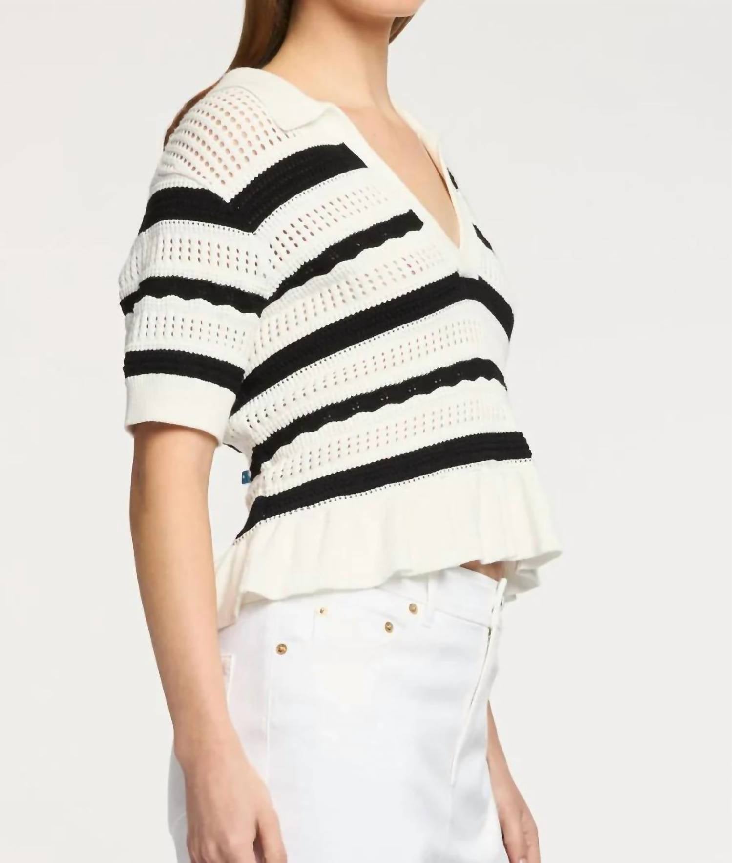 Cinq A Sept - Elvire Knit Polo Pullover Top