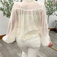 Sunday Edition - Embroidered Chiffon Blouse