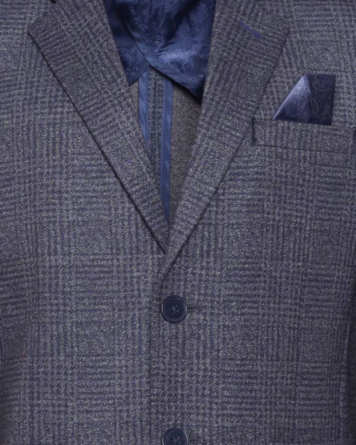 Leo & Zachary - Boys' Plaid Stretch Blazer