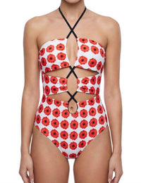 Voglia Swimwear Anastasiya One Piece Cut-Out Swimsuit in red - women's swimwear