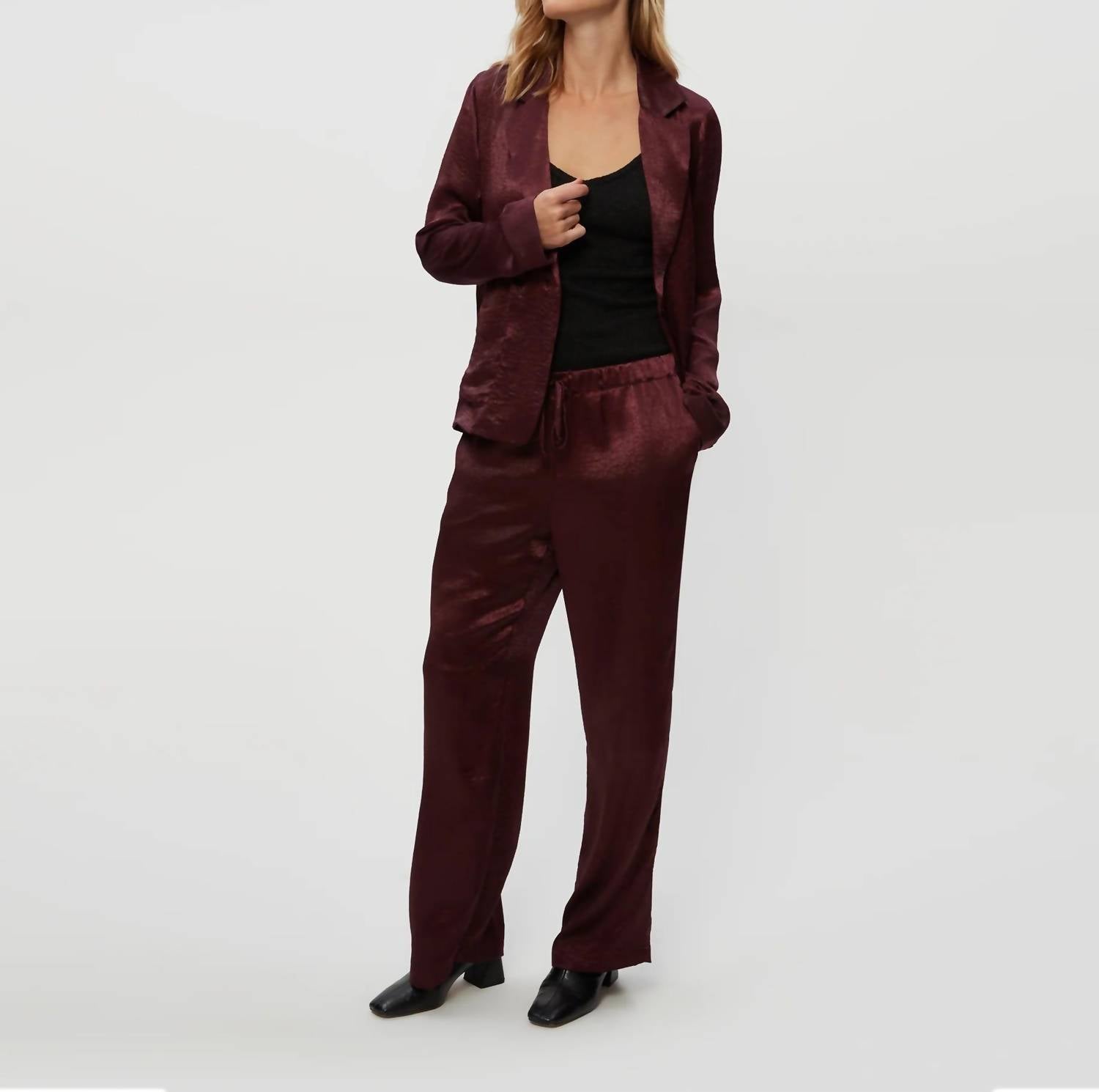 Michael Stars Sanji Drawstring Pant in red - women's pants