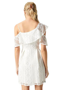 Sugarlips - Christen Asymmetrical One-Shoulder Lace Dress