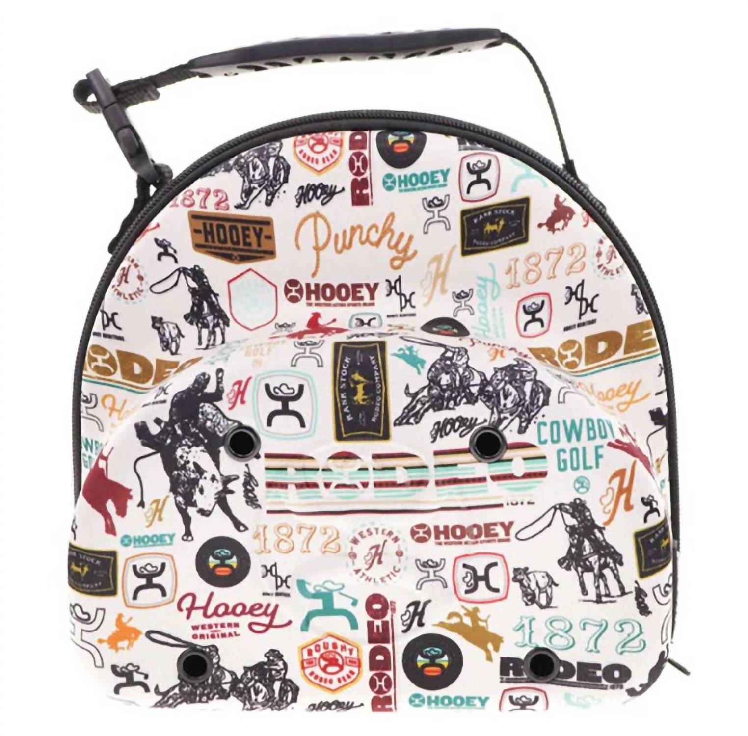 HOOEY Rodeo Pattern Cap Carrier in cream black - men's hat