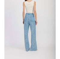 En Saison Tarak Straight Leg Jeans in blue - women's jeans - detail view