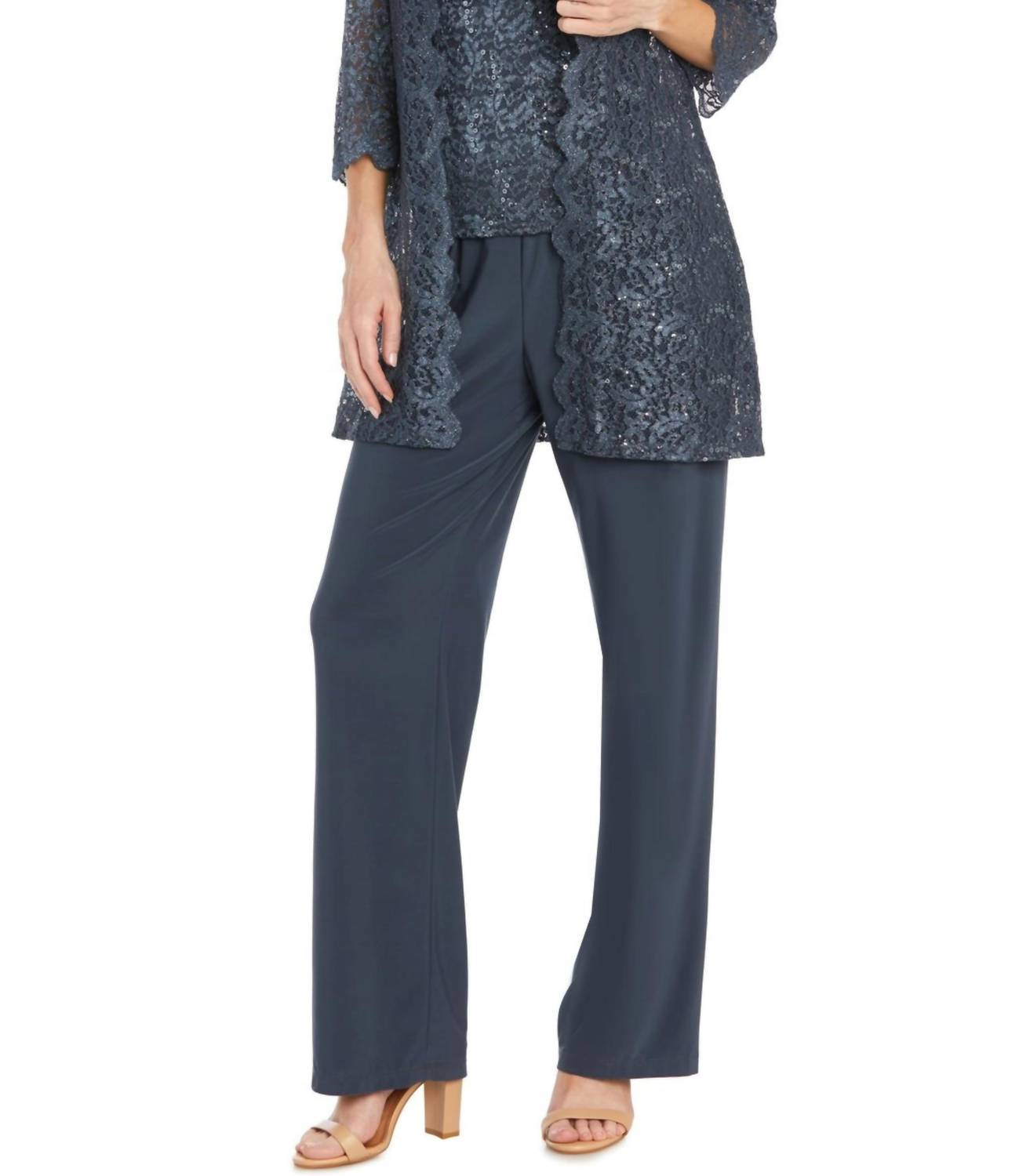 R&M Richards - Lace 3 Piece Evening Pant Set
