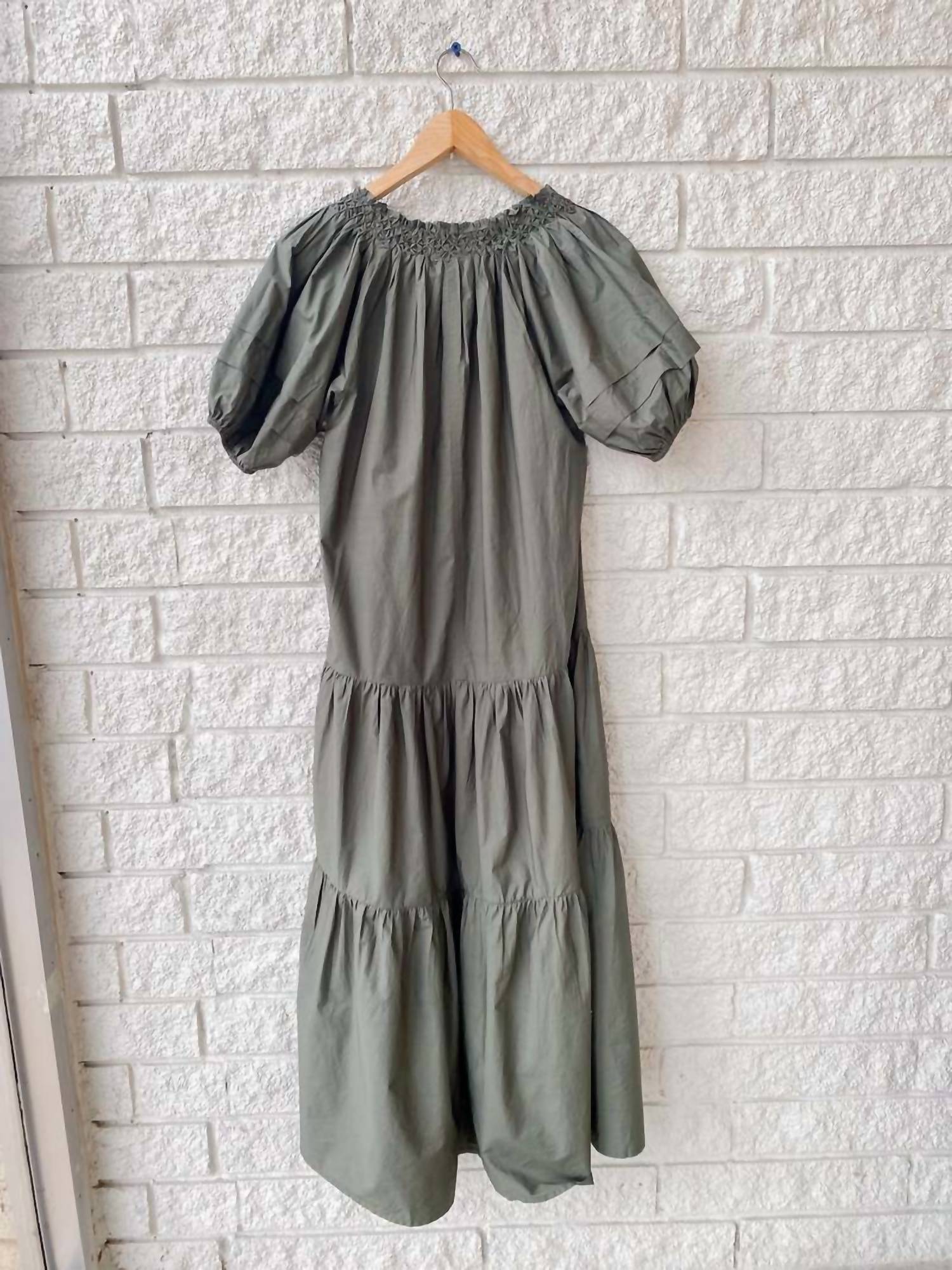 APIECE APART Uva Romantic Maxi Dress in thyme - women's dress - view 4