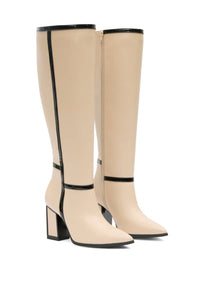 Andrea Women's Tall Knee-high Boots in beige - women's shoe - view 4