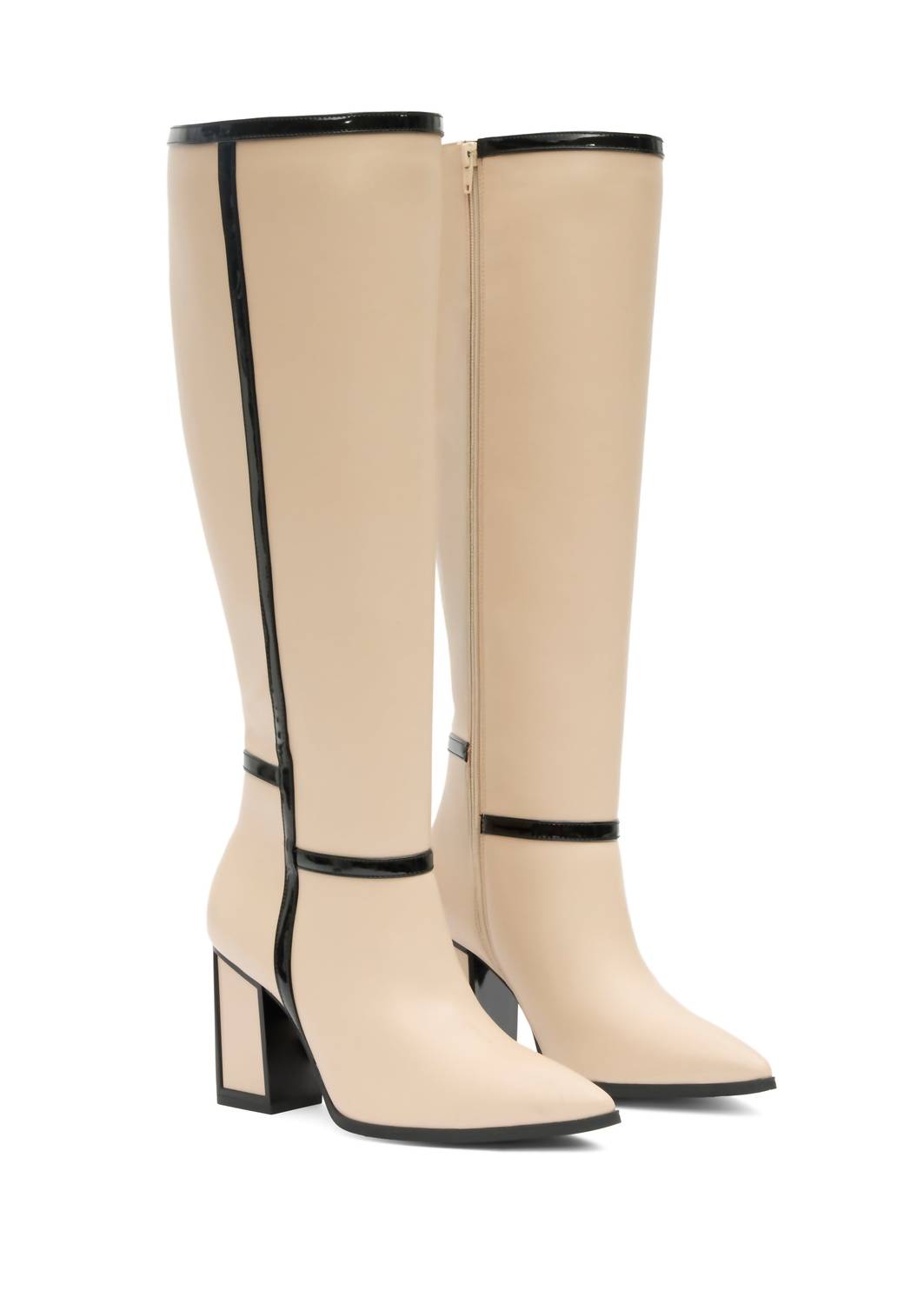 Andrea Women's Tall Knee-high Boots in beige - women's shoe - view 4