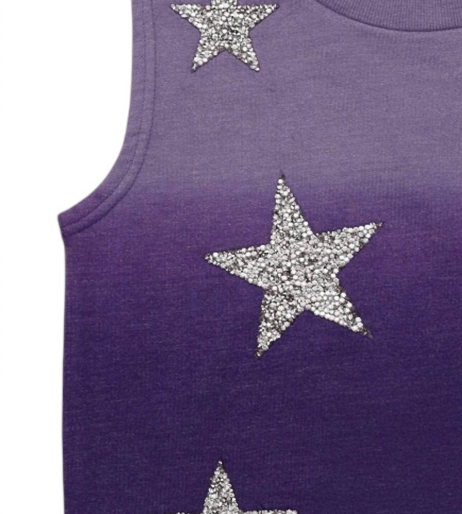 Mia - Girl's Sleeveless Star Sweatshirt
