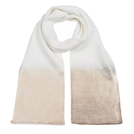 Women Ombre Metallic Knit Scarf