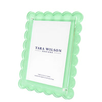 Tara Wilson Designs Scallop Acrylic Picture Frame in pastel green - item