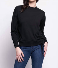 FOIL Best Side Top in black - women's sweater