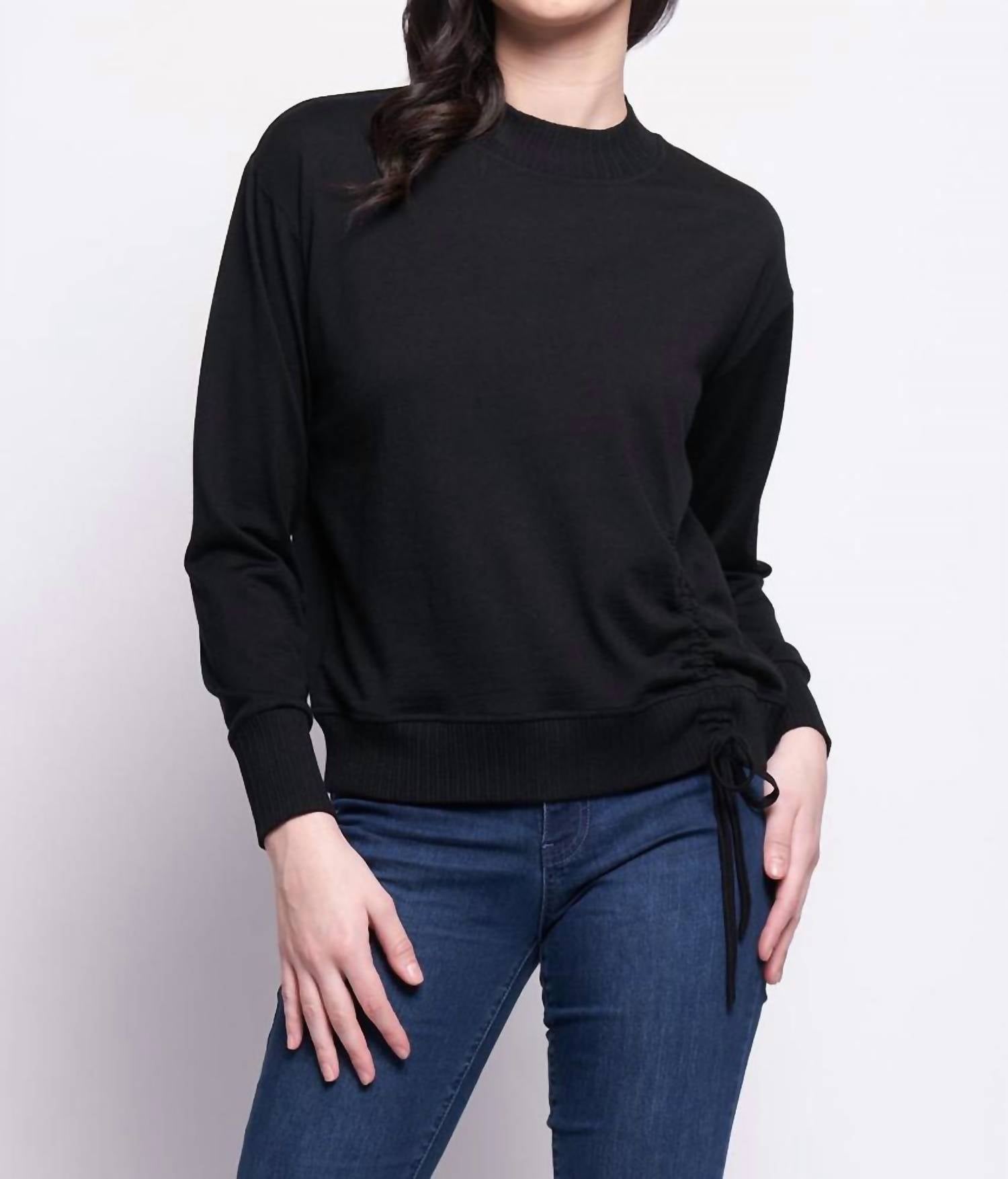 FOIL Best Side Top in black - women's sweater