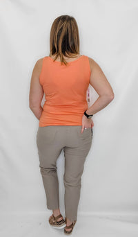 Slimsation By Multiples - Pull On Twill Ankle Pants