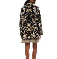 Alanui - Lush Nature Foulard Cardigan in Black Sandstorm