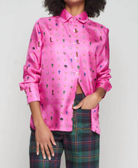 Vilagallo - Mariela Print Silk Shirt