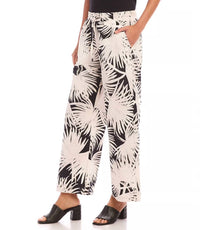 Karen Kane - Drawstring Print Cropped Pants