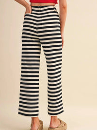 &Merci - Stretchy Striped High Waist Pants