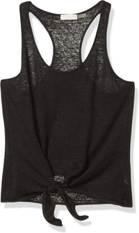 Ramy Brook Women's Mellie Tank Top With Tie Front in black - women's tank top