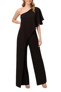 Adrianna Papell - One-shoulder Bodice Wide Leg Jumpsuit