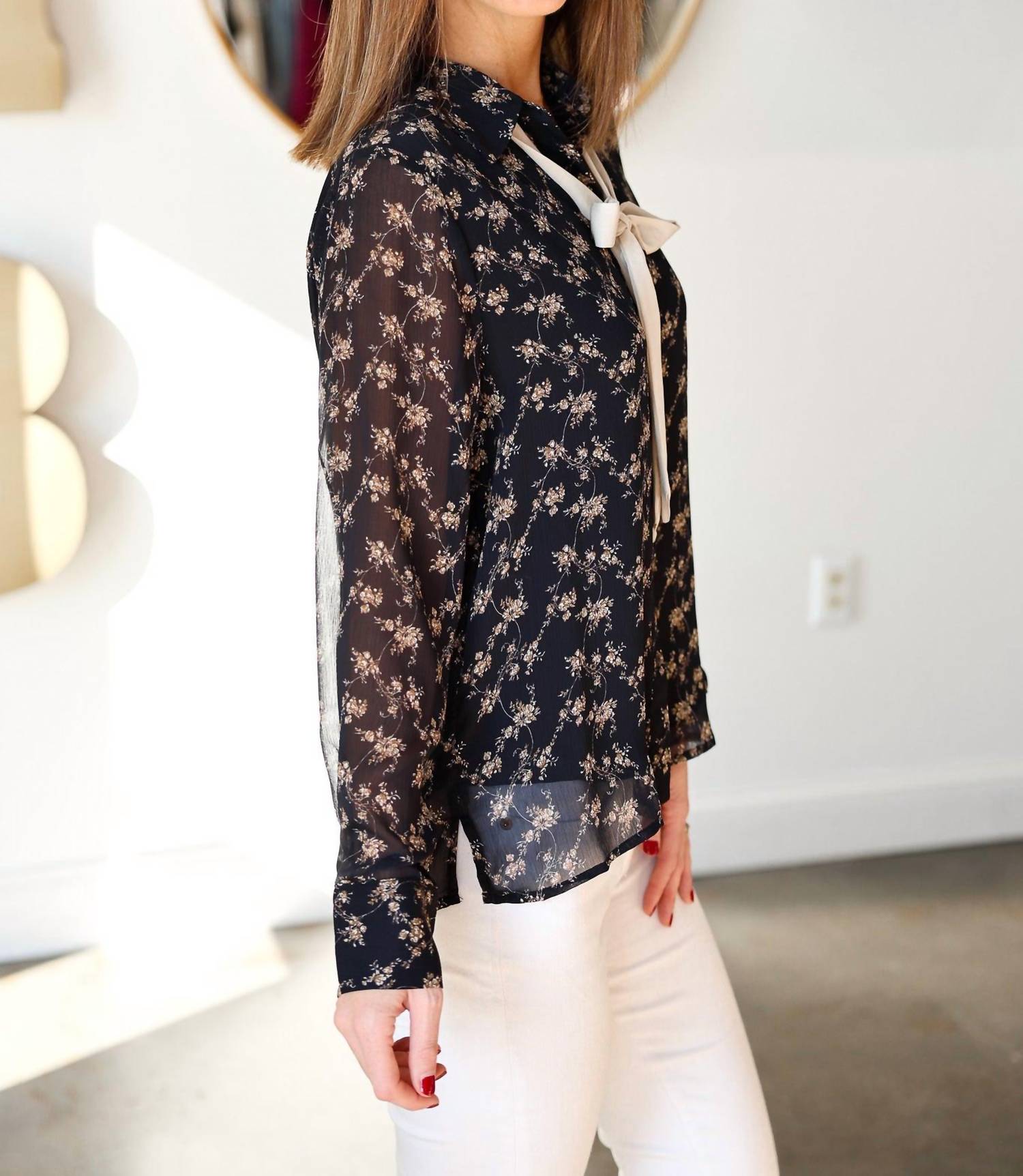 Entro - Guthrie Tie Neck Blouse
