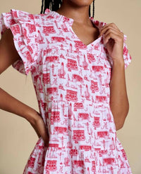 Stewart Simmons - Flutter Sleeve Dress