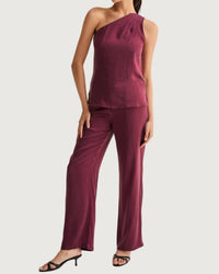Crescent - Straight Leg Cupro Trousers