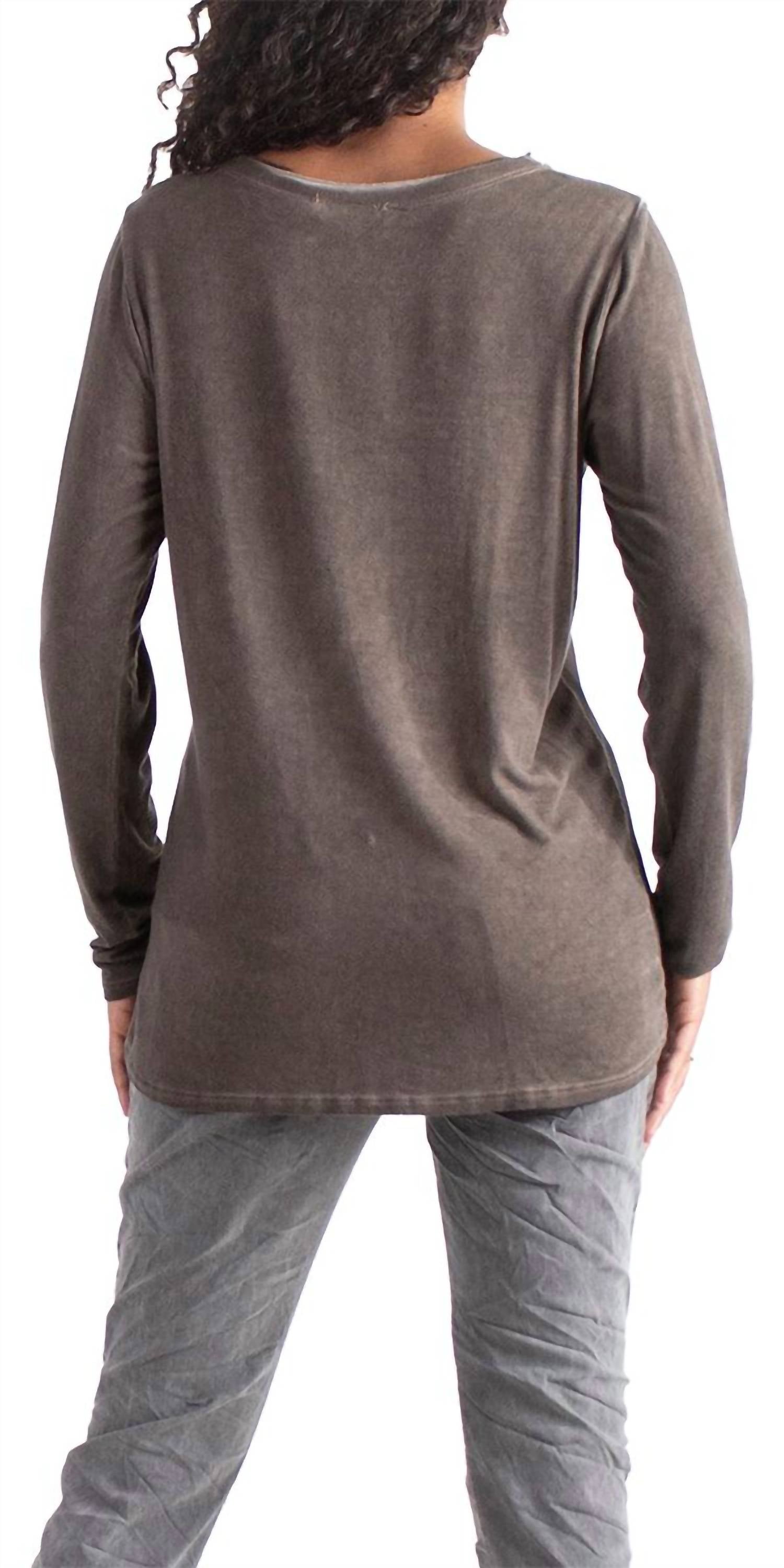 Gigi Moda - Rita Raw Edge Long Sleeve Top