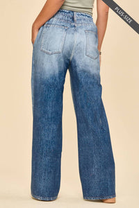 Dear Scarlett - Zenim Wide Leg Classic Jeans Plus